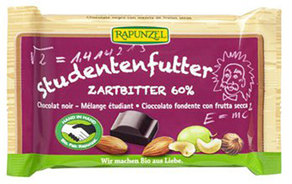 Rapunzel Bio Studentenfutter Zartbitter Schokolade 100g