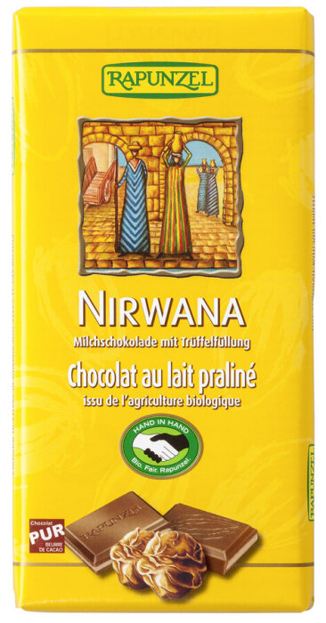 Rapunzel Nirwana Milchschokolade mit Praliné-Füllung HIH 0,11kg