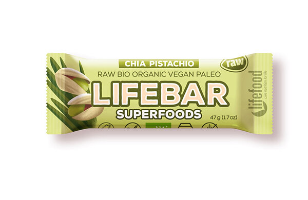Lifefood Lifebar Plus Chia & Young Barley Bio 47g
