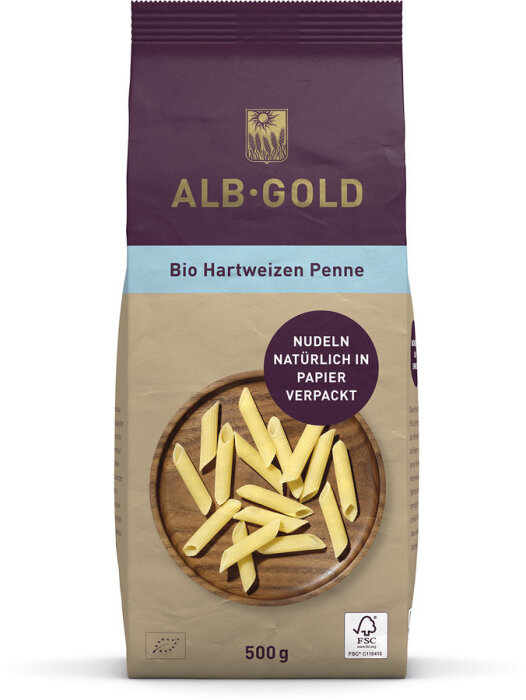 ALB-GOLD Fusilli Hartweizen Papierverpackung 500 g