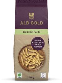 ALB-GOLD Fusilli Dinkel Papierverpackung 500 g