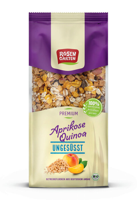 Rosengarten Aprikose-Quinoa Müsli ungesüßt 375 g