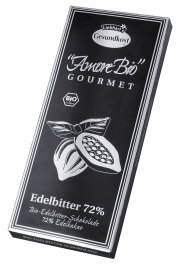 Liebhardt`s Gesundkost Bio Edelbitter-Schokolade 72%...