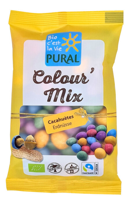 Pural Colour Mix Erdnüsse in Vollmilch-Schoko 100 g