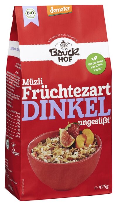 Bauckhof Bio Dinkel-Müzli Früchtezart 425g