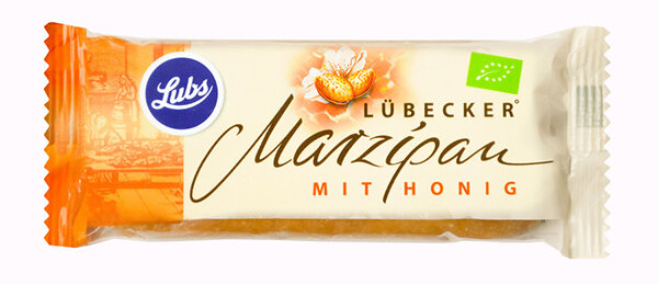Lubs Lübecker Honigmarzipan Bio ohne Zuckerzusatz 250g