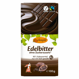 Birkengold Edelbitter Schokolade, 85% Kakaogehalt,...