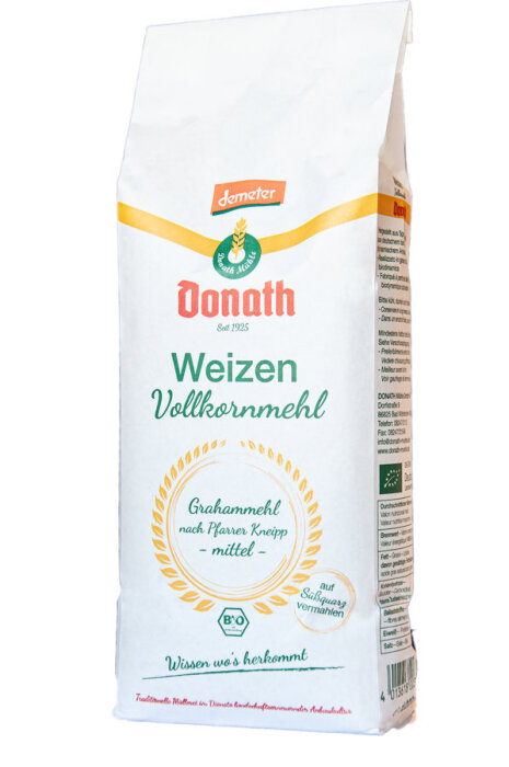 Donath Weizen Vollkorn Mehl Mittel 1kg