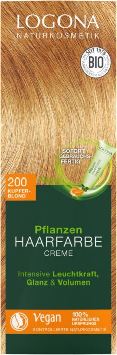 Logona Pflanzen-Haarfarbe Creme kupferblond 150ml