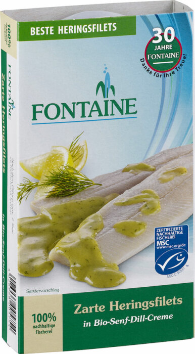 Fontaine Heringsfilets in Senf-Dill 200g