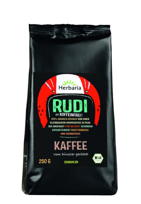 Herbaria Kaffee Rudi entkoffeiniert gemahle 250g