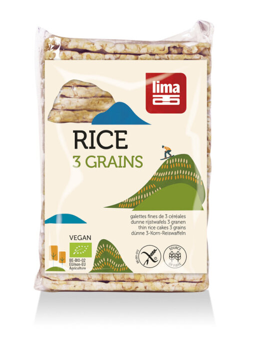 Lima Bio Reiswaffeln 3-Korn dünn 130g