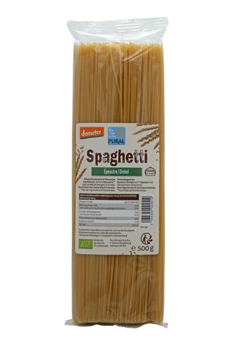 Pural Spaghetti Dinkel hell Demeter 500g Bio