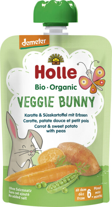 Holle Veggie Bunny - Pouchy Karotte & Süsskartoffel 100 g