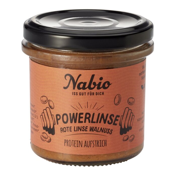 Nabio Protein Aufstrich Rote Linse Walnuss 140 g