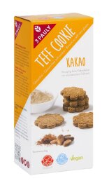 3 Pauly Teff Cookie Kakao glutenfrei 125 g