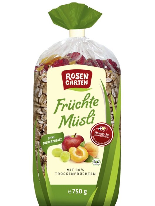Rosengarten Früchte Müsli 750g