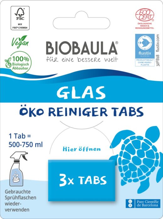 Biobaula Glasreiniger-Tabs 3 Tabs