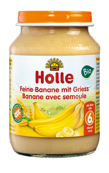 Holle Baby Food Feine Banane mit Grieß 190g