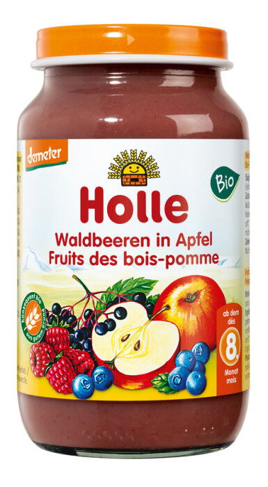 Holle Baby Food Waldbeeren in Apfel 220g