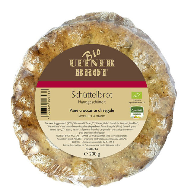 Ultner Brot Südtiroler Schüttelbrot 3 Stück 200g Bio