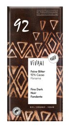 Vivani Feine Bitter Schokolade 92% 80g