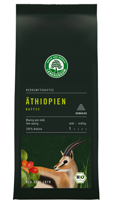 Lebensbaum Äthiopien Kaffee, gemahlen 250g