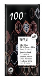 Vivani Edel Bitter Schokolade 100% Cacao + 80 g