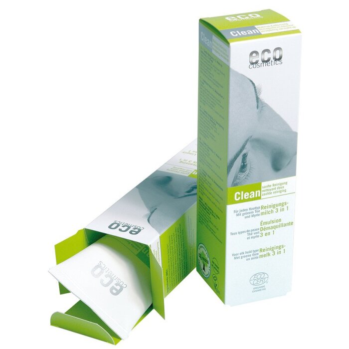 Eco Cosmetics Reinigungsmilch mit grünem Tee und Myrte 125ml Bio