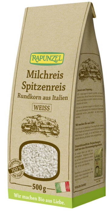 Rapunzel Bio Milchreis Spitzenreis Rundkorn Weiß 500g