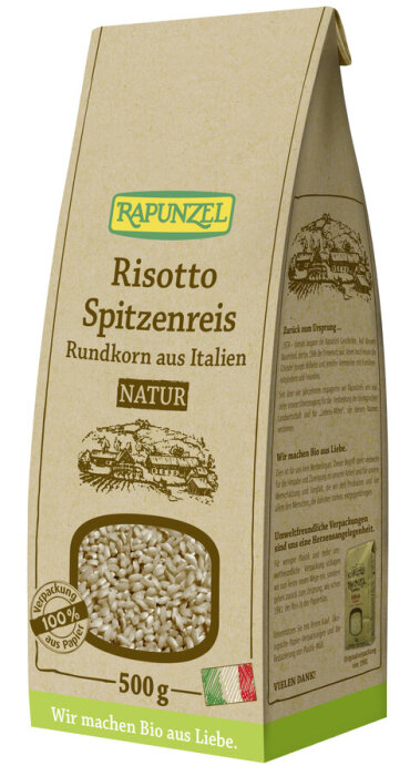 Rapunzel Bio Risotto Rundkorn Spitzenreis Ribe Natur 500g