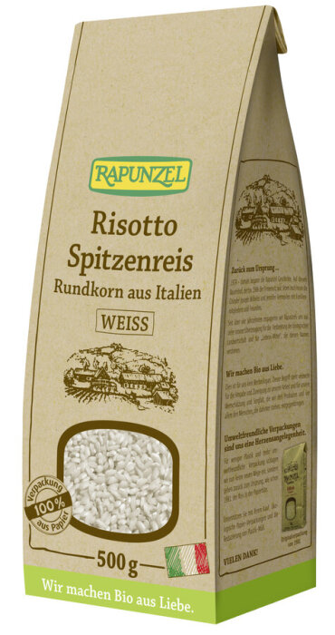 Rapunzel Bio Risotto Rundkorn Spitzenreis Ribe Weiß 500g