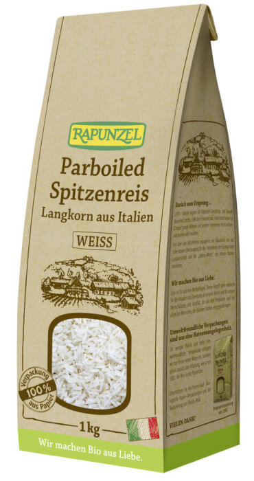 Rapunzel Bio Parboiled Spitzenreis Langkorn Weiß 1kg
