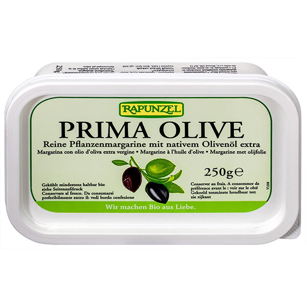 Rapunzel Bio Pflanzenmargarine Prima Olive mit Olivenöl 250g