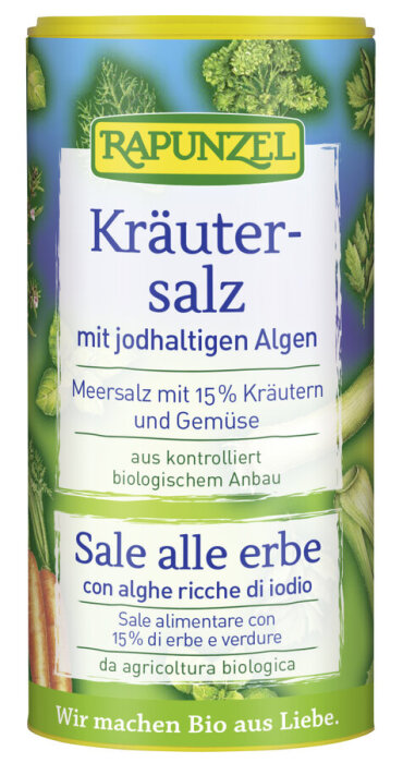 Rapunzel Bio Kräutersalz jodiert mit 15% Kräutern & Gemüse 125g