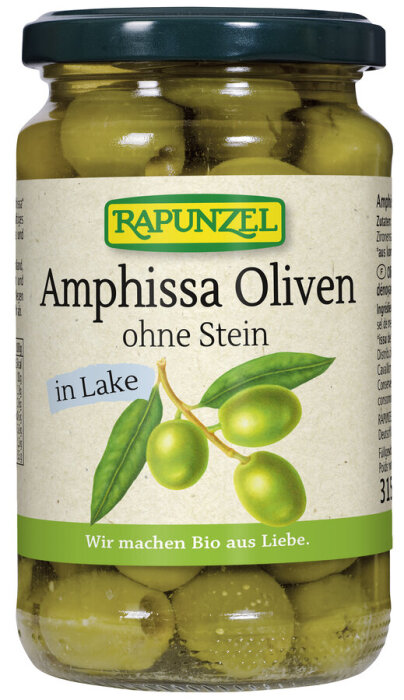 Rapunzel Bio Oliven Amphissa grün, ohne Stein in Lake 315g