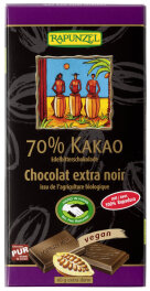Rapunzel Bio Edelbitter Schokolade 70% Kakao (Rapadura) 80g