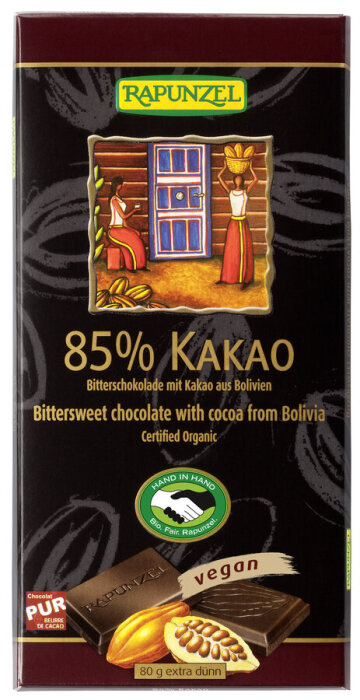 Rapunzel Bio Bitterschokolade 85% Kakao 80g