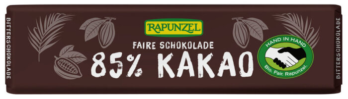 Rapunzel Bio Bitterschokolade Täfelchen 85% Kakao 20g