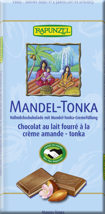 Rapunzel Vollmilch Schokolade Mandel-Tonka HIH 0,11kg