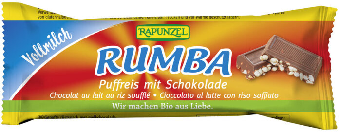 Rapunzel Rumba Puffreisriegel Vollmilch 0,06kg