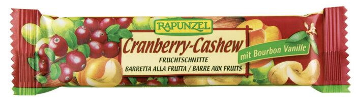 Rapunzel Fruchtschnitte Cranberry-Cashew 40g 40g