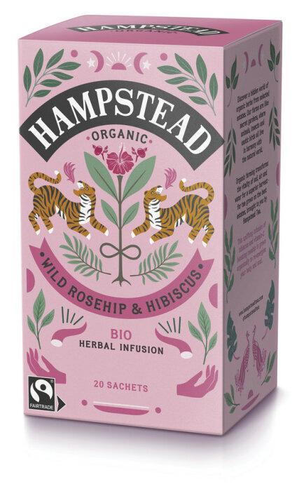 Hampstead Tea Organic Fairtrade Rosehip & Hibiscus 30g Bio
