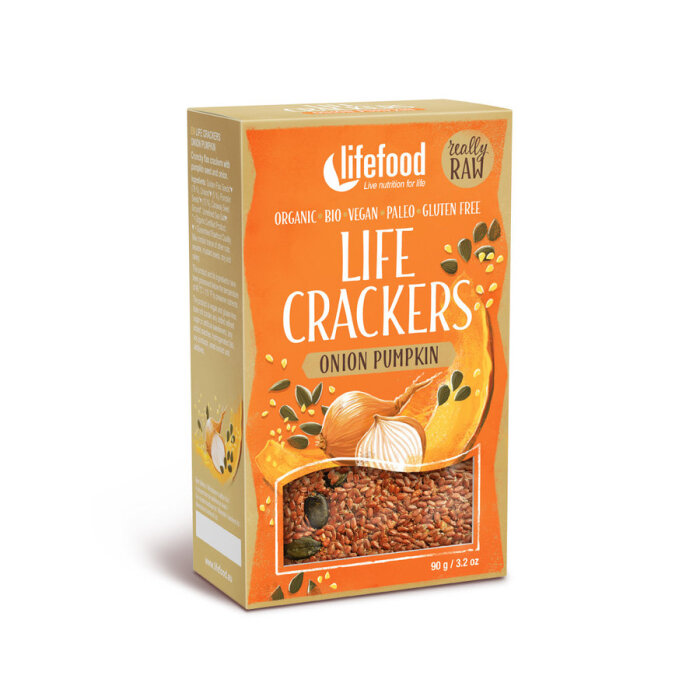 Lifefood Life Cracker Zwiebel Kürbiskern 90g Bio
