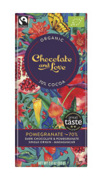 Chocolate and Love Pomegranate 70% Dark  80g