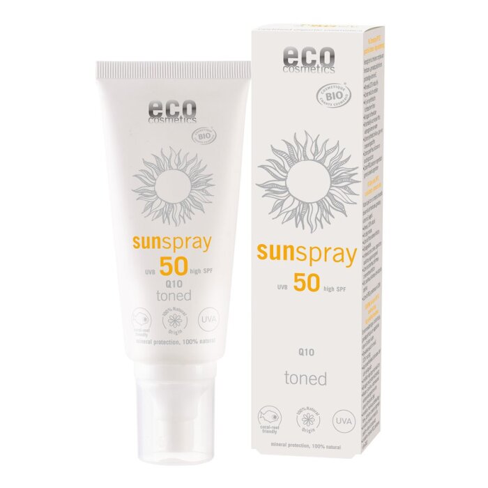 Eco Cosmetics Sonnenspray LSF50 getönt Q10 100ml