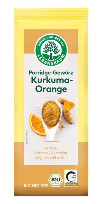 Lebensbaum Kurkuma Orange Porridge Gewürz 50g