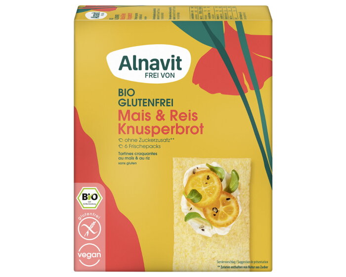 Alnavit Bio Mais & Reis Knusperbrot 150g