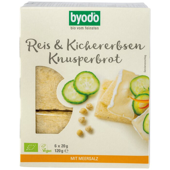 Byodo Bio Knusperbrot Reis & Kichererbsen 120g