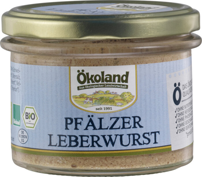 Ökoland Pfälzer Leberwurst Gourmet Qualität im Glas 160g